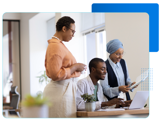 Small business team managing operations with Workzuite