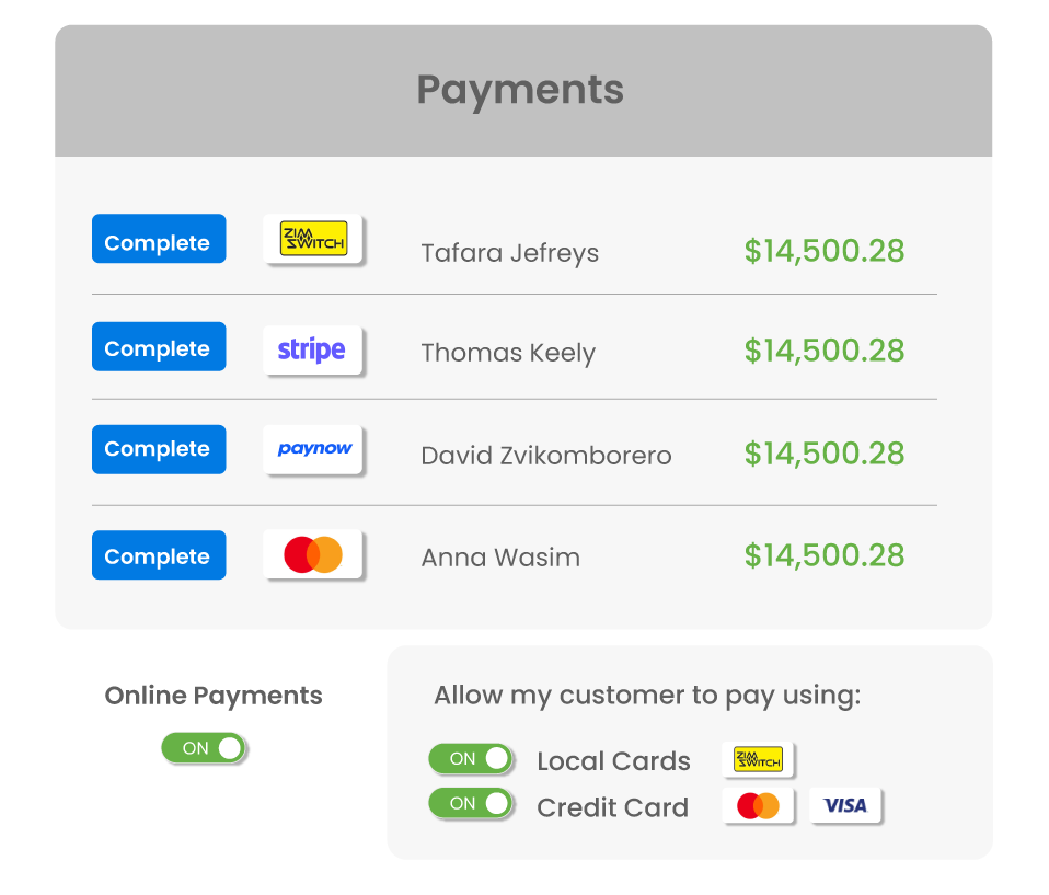 Workzuite expense tracking interface